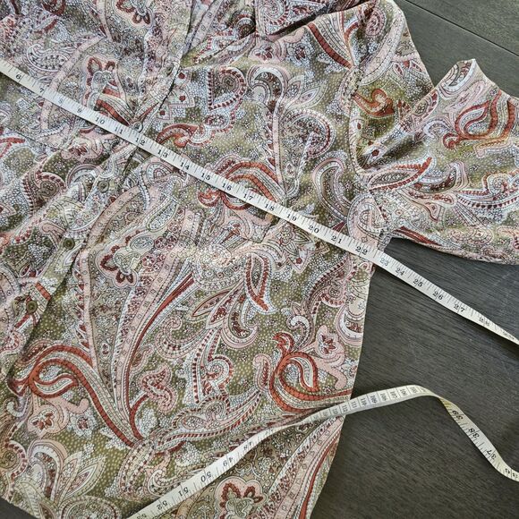 Catherine’s 0X 14/16 PETITE Lot of 2 Button Up Blouse Paisley Office Career - Picture 8 of 10